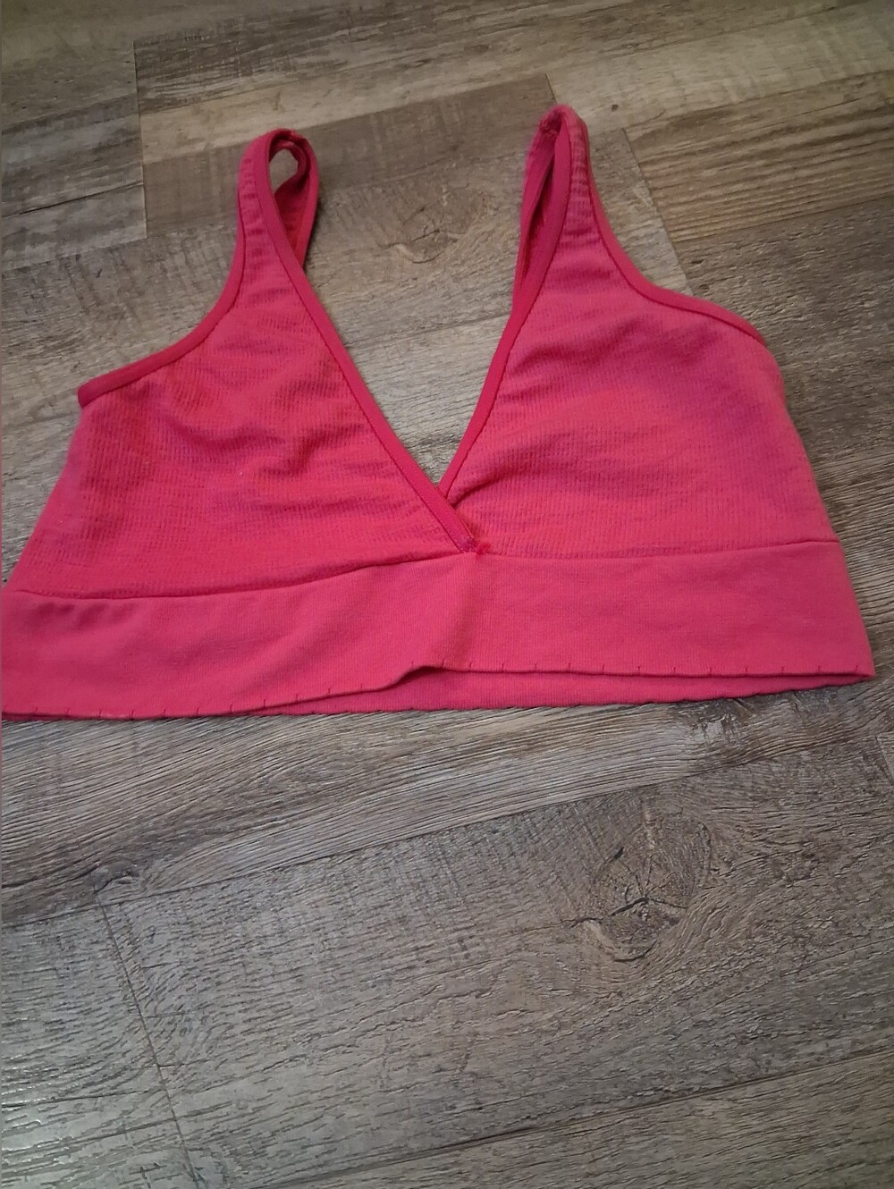 Anthropologie Wireless Bralette Women's Size XS/S Pink Ribbed